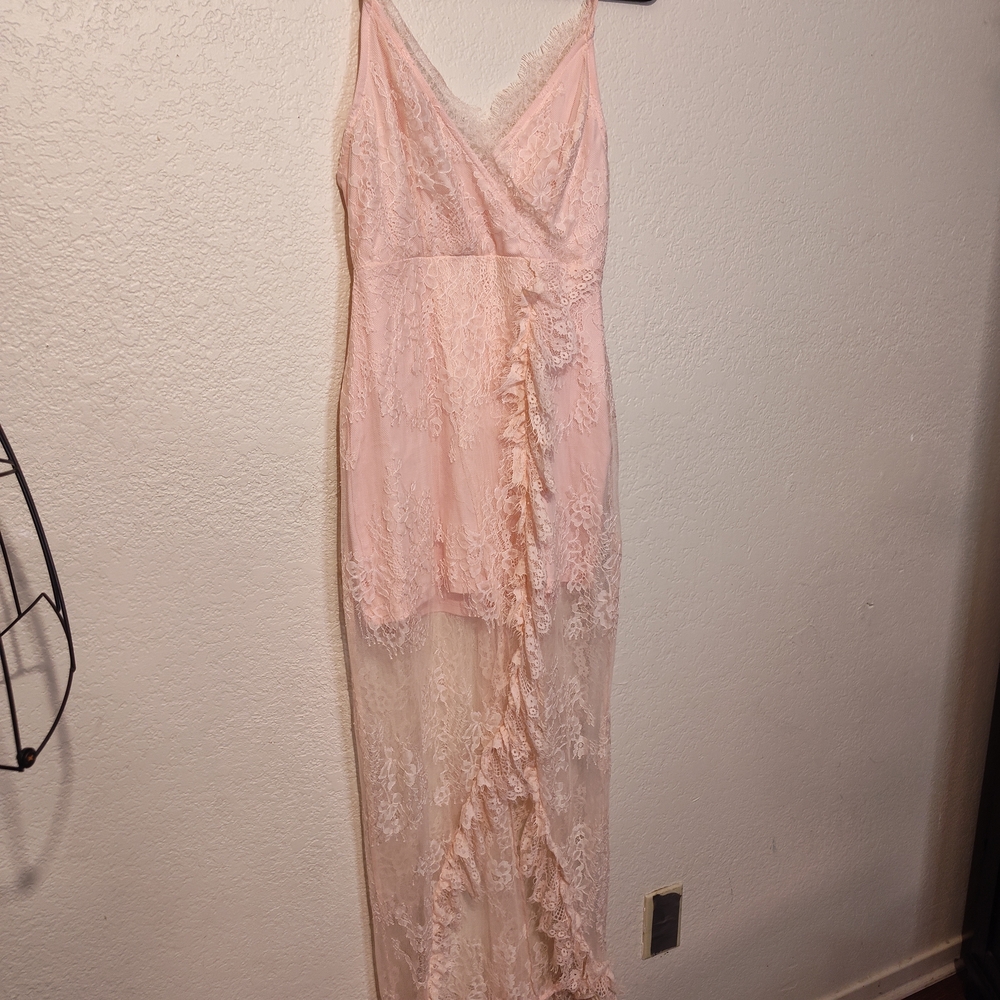 Forever 21 Asymmetrical Pink Lace Dress